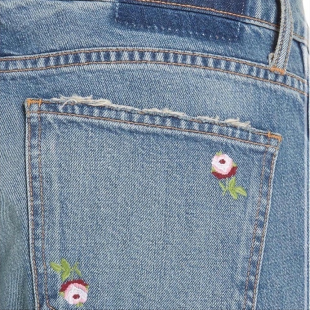 The Great The Fellow Floral Embroidered Denim Jeans - Picture 4 of 14